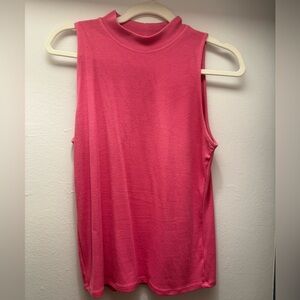 Sleeveless Pink Cashmere Tank Top